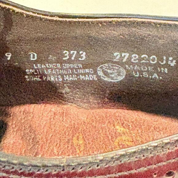 Coburne Square Leather Cordovan Wingtip Oxfords Men’s size 9D main image 6